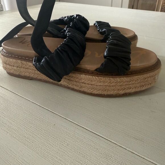 Sam Edelman Kevin Black Strappy Ankle Tie‎ Sandals 7.5 NWOB - Picture 5 of 8